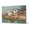 Yoshida Hiroshi,Tomonoura Godowns,japanese painting,large wall art,framed wall art,canvas wall art,large canvas,M2180
