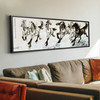 Xu Beihong,Eight Horses,Chinese Horse Art,Above Bed Decor,Narrow Horizontal Wall Art,large wall art,framed wall art,canvas wall art,M284