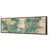 Sun Zhi,Blue Mountain,Chinese Landscape,Above Bed Decor,Narrow Horizontal Wall Art,large wall art,framed wall art,canvas wall art,M256