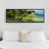 Riverside cottage scenery,canvas print,canvas art,canvas wall art,large wall art,framed wall art,panoramic wall art p305