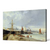 Julius Hintz,The Docks On The Bank At Greenwich ,large wall art,framed wall art,canvas wall art,large canvas,M1800