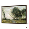 Jean Baptiste Camille Corot,The Banks Of The Lake After The Flood, 1870,large wall art,framed wall art,canvas wall art,large canvas,M1637