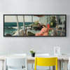 Seaside cafe,coastal scenery,Cafe couple,canvas print,canvas art, canvas wall art,extra large canvas art,large canvas wall art p194