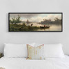 River Landscape with Anglers,River scenery,canvas print,canvas art, canvas wall art,extra large canvas art,large canvas wall art p185
