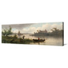 River Landscape with Anglers,River scenery,canvas print,canvas art, canvas wall art,extra large canvas art,large canvas wall art p185