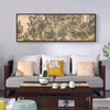 Qiu Ying,Chinese landscape painting Panoramic,Above Bed Decor,Narrow Horizontal Wall Art,large wall art,framed wall art,canvas wall art,M243