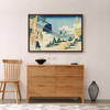 Hokusai,The Suspension Bridge on the Border of Hida and Etchu Provinces,japanese painting,framed wall art,canvas wall art,large canvas,M1549