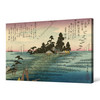 Hiroshige,Haneda no rakugan,coastal fishing village,japanese painting,large wall art,framed wall art,canvas wall art,large canvas,M1526