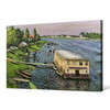 Gustave Caillebotte,The Pontoon at Argenteuil,large wall art,framed wall art,canvas wall art,large canvas,M1459