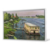 Gustave Caillebotte,The Pontoon at Argenteuil,large wall art,framed wall art,canvas wall art,large canvas,M1459