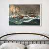 George Frederick Gregory,uss Trenton And Hms Calliope During The Storm In Apia,large wall art,framed wall art,canvas wall art,M1402