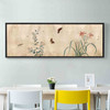 Qian Xuan,Lilies and butterflies,Chinese Flower Painting,Narrow Horizontal Wall Art,large wall art,framed wall art,canvas wall art,M230