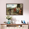 Francisco Pradilla Ortiz,The Capitulation of Granada,Muhammad XII confronting Ferdinand and Isabella,large wall art,framed wall art,M1347