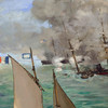 Edouard Manet,The Battle of the Kearsarge and the Alabama,art prints,Vintage art,canvas wall art,famous art prints,v7028