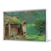 Amaldus Nielsen,Farmhouse at Balestrand,Lakeside cabin scenery,large wall art,framed wall art,canvas wall art,M975