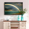 Albert Bierstadt,Rainbow Over Jenny Lake Wyoming,large wall art,framed wall art,canvas wall art,M936