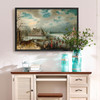 Adam van Breen,Skating on the Frozen Amstel River,large wall art,framed wall art,canvas wall art,M919