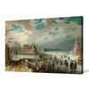Adam van Breen,Skating on the Frozen Amstel River,large wall art,framed wall art,canvas wall art,M919