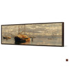 Guglielmo Ciardi,Boat lake landscape,Laguna,Narrow Horizontal Wall Art ,large wall art,framed wall art,canvas wall art,M76