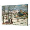 Louis Charlot,Village At Morvan Under Snow,Winter Rural Landscape,Canvas Print,Canvas Art,Canvas Wall Art,Large Wall Art,Framed Art,P1206