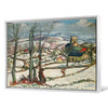 Louis Charlot,Village At Morvan Under Snow,Winter Rural Landscape,Canvas Print,Canvas Art,Canvas Wall Art,Large Wall Art,Framed Art,P1206