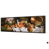 Alfred Petit, Still life with flowers and fruit on a table,Narrow Horizontal Wall Art ,large wall art,framed wall art,canvas wall art,M4