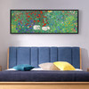 Gustav Klimt,Farm Garden With Sunflowers,Narrow Horizontal Wall Art ,Large Wall Art,Framed Wall Art,Canvas Wall Art,M80