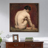 William Etty,Male Nude, Kneeling, from the Back,large wall art,framed wall art,canvas wall art,large canvas,M7295