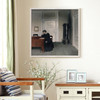 Vilhelm Hammershoi,Living Room in Strandgade with the Artist's Wife,large wall art,framed wall art,canvas wall art,large canvas,M7282