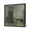 Vilhelm Hammershoi,interior With A Table, Bookcase And Windsor Chair,large wall art,framed wall art,canvas wall art,large canvas,M7279