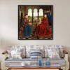 Jan van Eyck,Virgin of Chancellor Rolin,large wall art,framed wall art,canvas wall art,large canvas,M7163
