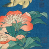 Hokusai,Peonies and Canary,japanese painting,japanese prints,art prints,Vintage art,canvas wall art,famous art prints,V6027,