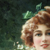 Emile Vernon,Blossoming Beauty,art prints,Vintage art,canvas wall art,famous art prints,V5627