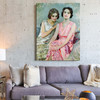William Henry Margetson,Two Young Women Seated,large wall art,framed wall art,canvas wall art,large canvas,M6880