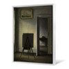 Vilhelm Hammershoi,Interior with the Artist's Easel, 1910,large wall art,framed wall art,canvas wall art,large canvas,M6815
