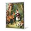 Sir Edwin Landseer,Girl Feeding A Deer,large wall art,framed wall art,canvas wall art,large canvas,M6743