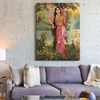 Raja Ravi Varma,Vasantika,Beautiful Girl On The River ,large wall art,framed wall art,canvas wall art,large canvas,M6676