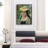 Pierre Auguste Renoir,Lise in a Straw Hat,large wall art,framed wall art,canvas wall art,large canvas,M6606