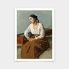 Jean Baptiste Camille Corot,Melancholy Italian Woman,art prints,Vintage art,canvas wall art,famous art prints,V6127