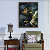 Pierre Auguste Renoir,Claude Monet reading a newspaper,large wall art,framed wall art,canvas wall art,large canvas,M6594