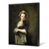 Philippe Mercier,Girl Holding A Cat Photograph,large wall art,framed wall art,canvas wall art,large canvas,M6581