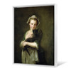 Philippe Mercier,Girl Holding A Cat Photograph,large wall art,framed wall art,canvas wall art,large canvas,M6581