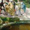 Joaquin Sorolla,People in frock coats playing in a garden,art prints,Vintage art,canvas wall art,famous art prints,V6188