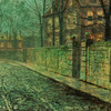 John Atkinson Grimshaw,A moonlit road,art prints,Vintage art,canvas wall art,famous art prints,V6200