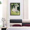 Paul Cesar Helleu,Madame Helleu and her Daughter at the Chateau of Boudran,large wall art,framed wall art,canvas wall art,large canvas,M6507