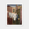 John Sloan,A Woman's Work,drying clothes on windowsill,art prints,Vintage art,canvas wall art,famous art prints,V6244