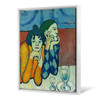 Pablo Picasso,Harlequin and his Companion,large wall art,framed wall art,canvas wall art,large canvas,M6476