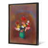 Odilon Redon,Poppies In Green Vase Coquelicots Dans Un Vase Vert, Pastel,large wall art,framed wall art,canvas wall art,large canvas,M6448