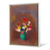 Odilon Redon,Poppies In Green Vase Coquelicots Dans Un Vase Vert, Pastel,large wall art,framed wall art,canvas wall art,large canvas,M6448