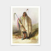 Karl Bodmer,Pehriska Ruhpa Hidatsa Warrior,art prints,Vintage art,canvas wall art,famous art prints,V6295